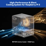 Корпус SunFounder Pironman 5-Mini NVMe M.2 SSD PCIe Mini PC Case для Raspberry Pi 5