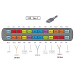 Разъем USB type-C 3.0 под пайку (8-pin/PD) 1шт