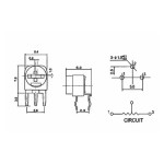 Подстроечный резистор RM063 (50 кОм) 1шт