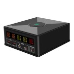 Настільний 5-портовий блок живлення PinePower 120Вт (з бездротовою зарядкою)