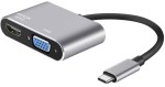 Адаптер 4 в 1 Type-C to HDMI+VGA+USB 3.0+Type C
