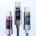 USB-кабель Toocki 66W USB-A/Type-C с индикацией мощности 1м