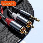 Аудиокабель Toocki TRS-2RCA 1м черный