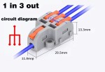 Багаторазова клема-з'єднувач DB-13 з важелями на 1+3 контакти