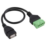 Перехідник роз'єм USB (F) на 5-ти контактну клему