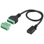 Перехідник роз'єм mini-USB (F) на 5-ти контактну клему