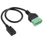 Перехідник роз'єм mini-USB (F) на 5-ти контактну клему