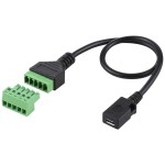 Перехідник роз'єм micro-USB (F) на 5-ти контактну клему