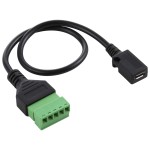 Перехідник роз'єм micro-USB (F) на 5-ти контактну клему