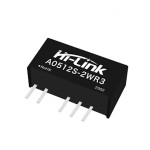 Перетворювач A0512S-2WR3 DC-DC 5В на двополярне 12В з гальванічною розв'язкою