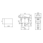 Выключатель SMRS-101 клавишный микро (красный)