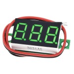 Миниатюрный цифровой измеритель постоянного напряжения 2.5-30В зеленый