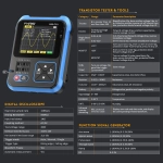 FNIRSI DSO-TC3 — портативный цифровой осциллограф 3 в 1, генератор сигналов и тестер электронных компонентов