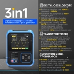 FNIRSI DSO-TC3 — портативный цифровой осциллограф 3 в 1, генератор сигналов и тестер электронных компонентов