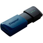 Флеш-накопичувач Kingston 64 ГБ USB3.2 Gen 1 DataTraveler Exodia M (чорний + синій)