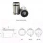 Пара линейных подшипников LM8UU (2 штуки)