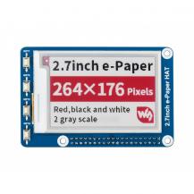 Трьохкольоровий Waveshare E-Ink модуль дисплея 2.7" 264x176 для Raspberry Pi