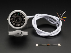 Влагозащищенная Adafruit JPEG NTSC камера с UART интерфейсом и ИК подсветкой