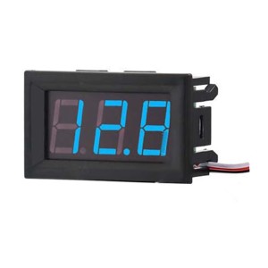 Цифровой вольтметр 100VDC синего цвета (3-wire)