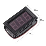 Цифровой вольтметр 100VDC синего цвета (3-wire)