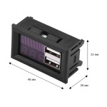 Цифровой автомобильный вольтметр 12В с портами USB на 5В