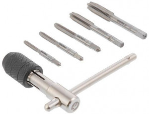 Набор метчиков с Т-образным держателем 6 ед (M4, M5, M6, M8, M10) INTERTOOL SD-8018