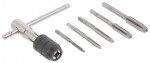Набор метчиков с Т-образным держателем 6 ед (M4, M5, M6, M8, M10) INTERTOOL SD-8018