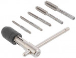 Набор метчиков с Т-образным держателем 6 ед (M4, M5, M6, M8, M10) INTERTOOL SD-8018