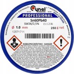 Припій з флюсом Cynel Sn60Pb40-SW26/2.5% Ø1.0мм, 250г