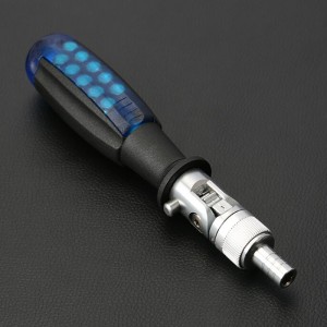 Ручная отвертка с трещеткой, изгибом 90° и набором бит 11 в 1 UF-TOOLS