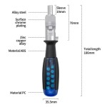 Ручная отвертка с трещеткой, изгибом 90° и набором бит 11 в 1 UF-TOOLS
