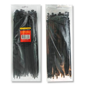 Хомут пластиковый 4.8*300 мм черный INTERTOOL TC-4831
