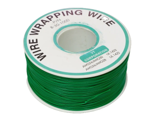 Одножильний монтажний провід 32AWG 0.2 мм 260 метрів. Колір - зелений