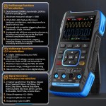FNIRSI 2C53T, портативный осциллограф, 2x50МГц, генератор сигналов, мультиметр
