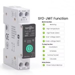 1-фазне WIFI-реле 230V/63A (SY2) на DIN-рейку Tuya (Metering+Protection)