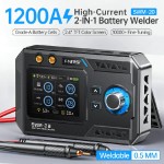 Портативный аккумуляторный сварочный аппарат FNIRSI® SWM-20 1200A с двойным импульсом, работающий в режиме 2-в-1